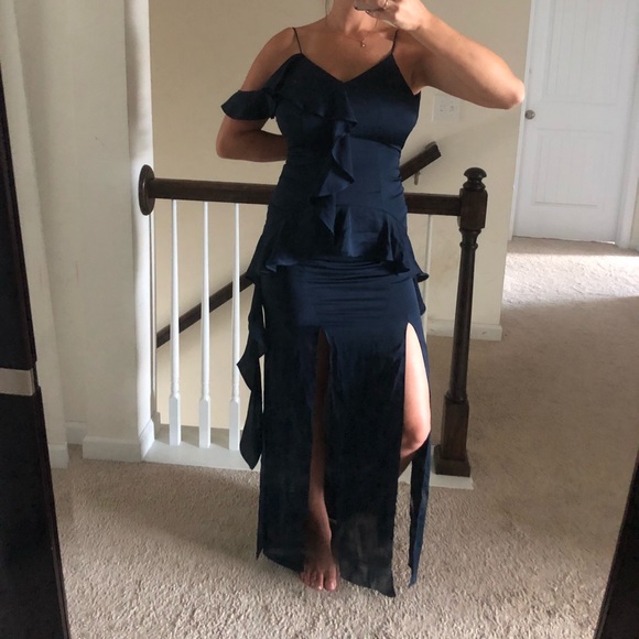 Long Navy Dress NWOT - Picture 2 of 5